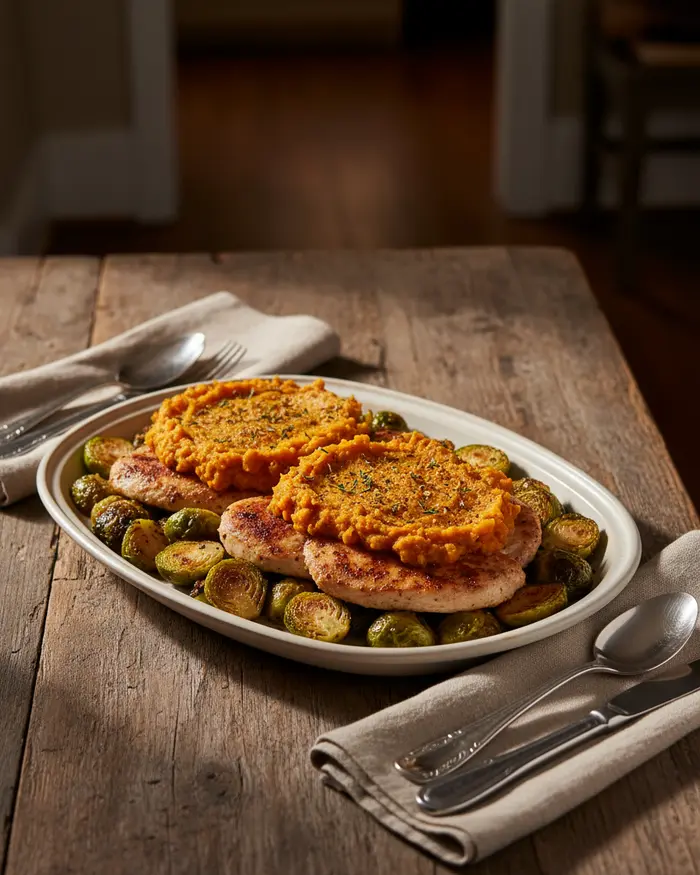 Sheet Pan Thanksgiving Dinner for Two 4 final plated dish