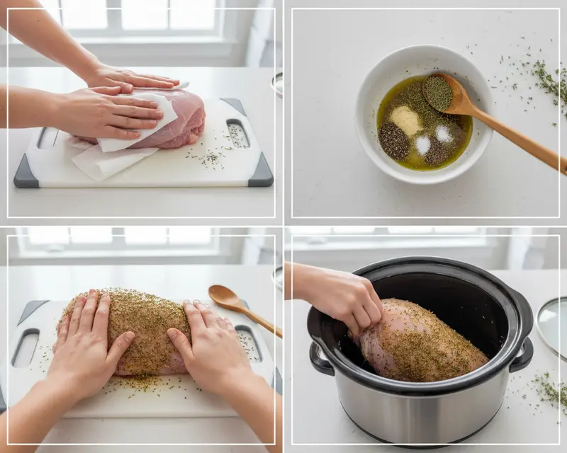 Slow Cooker Turkey Breast for Two 3 cooking process