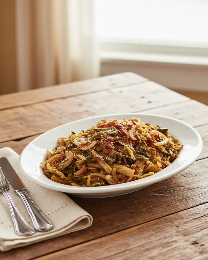 Smothered Cabbage Recipe 4 final plated dish