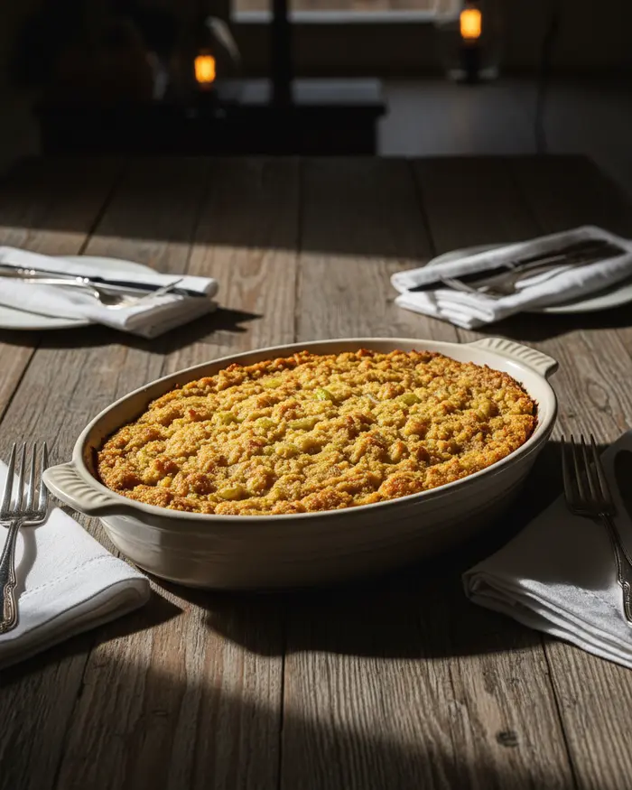 Southern Cornbread Dressing for Two 4 final plated dish