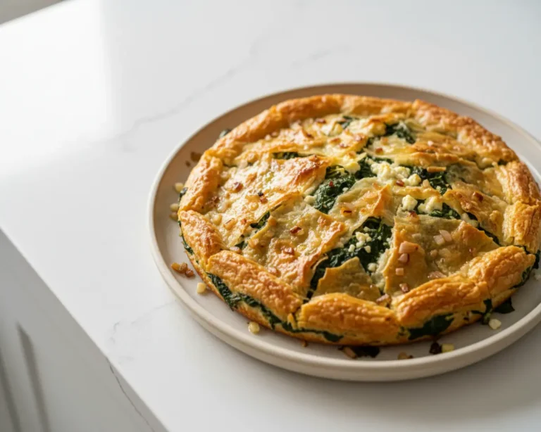 Beautiful plated spanakopita rice paper recipe