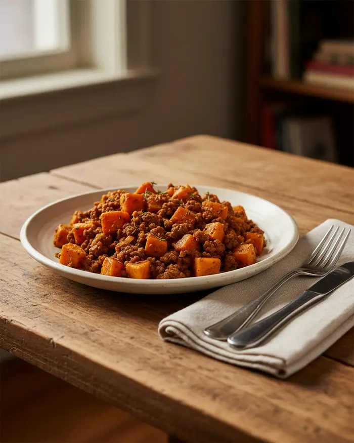 Sweet Potato Ground Beef Recipe 4 final plated dish