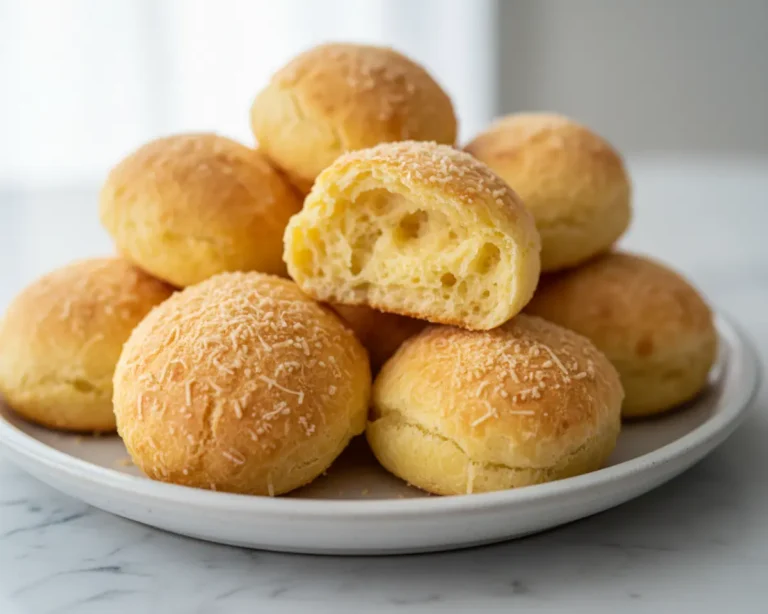 Beautiful plated Thanksgiving Brazilian cheese bread